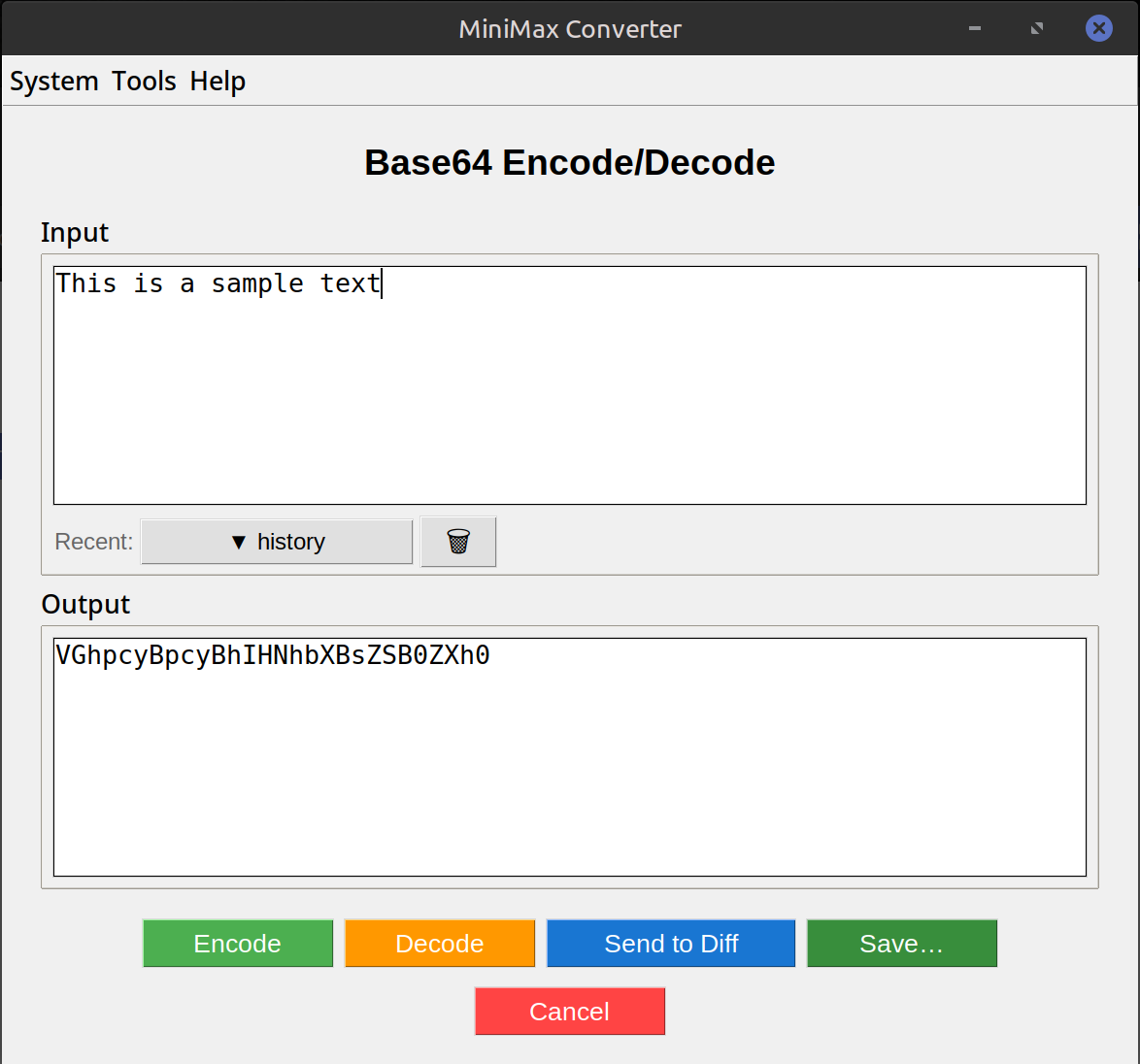 Base64 Encoder + Decoder — screenshot