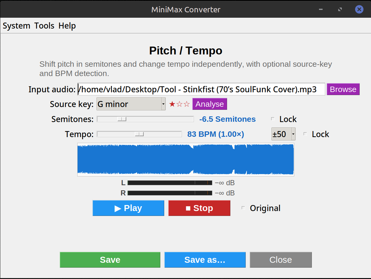 Change Audio Pitch + Tempo — Independently or Together screenshot