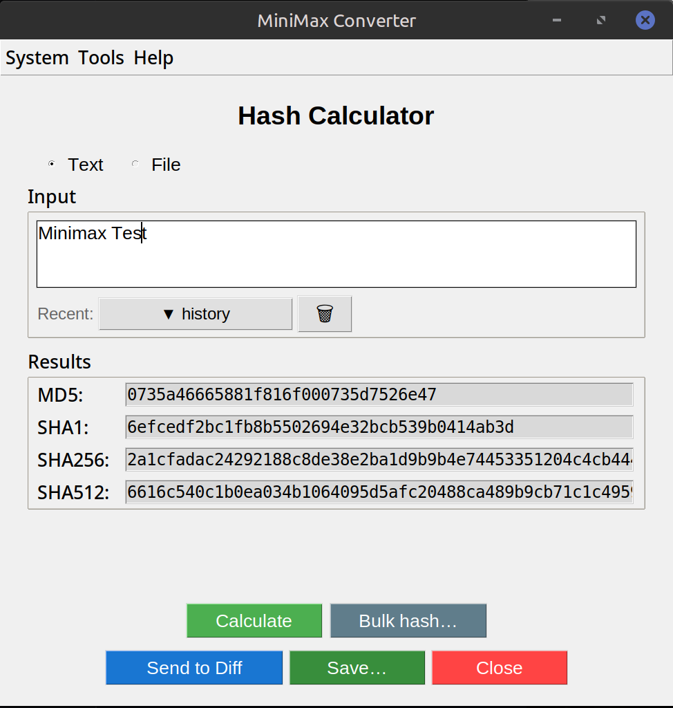 Hash Calculator — MD5, SHA-256, BLAKE2 — screenshot